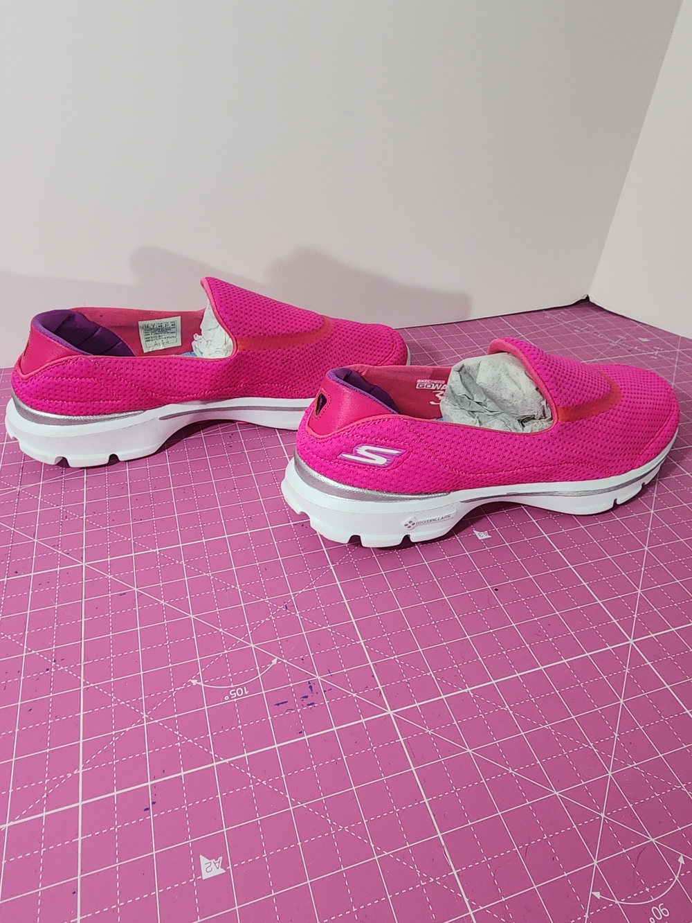 Skechers Go Walk 3 Women's Pink Slip On Loafer Shoes Size 10 - Picture 4 of 7